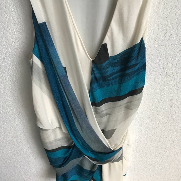 Draped abstract brush stroke print dress - Picture 4 of 4